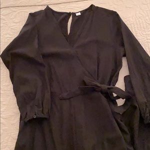 Black cropped jumpsuit